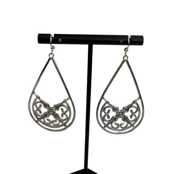 New Willow House Jewelry by Sara Blaine Calypso Silver Teardrop Earrings - Picture 2 of 7